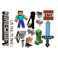 TNTLMA4Z foaie de zahar eroi Minecraft 29x20cm